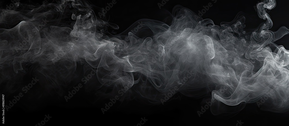 Aufkleber a copy space image of smoke particles dispersing against a dark backdrop