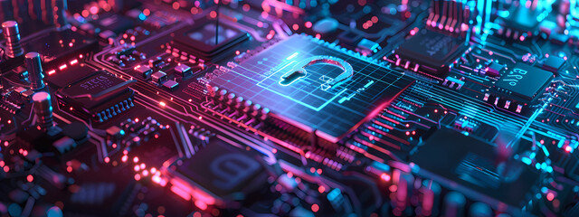 Digital Security Lock on Circuit Board
