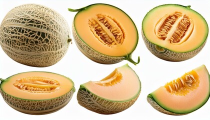 Sliced to Perfection: Cantaloupe Melon Fruit Mockup Template