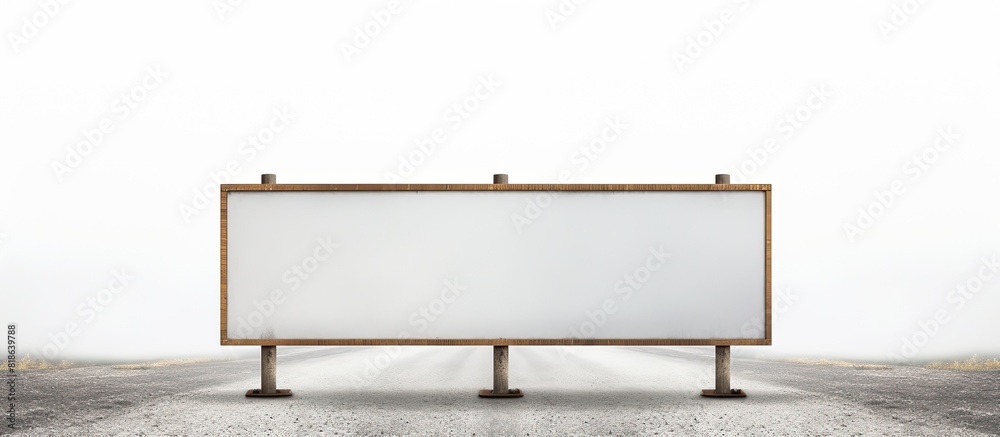 Poster A road sign with copy space image stands alone against a white backdrop