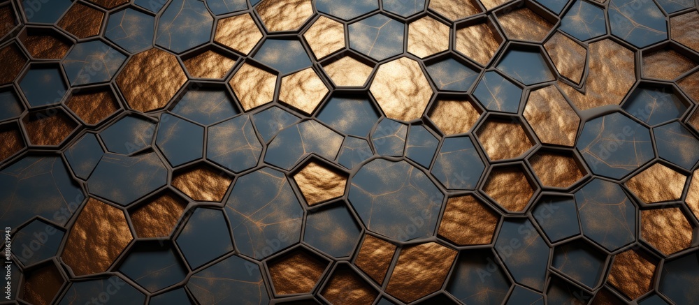 Poster A detailed shot of a tile ideal for a textured background in an image with copy space