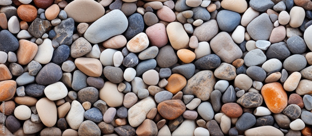 Poster close up view of rough sandstone gravel with full frame copy space image