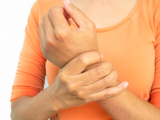 Pain Wrist hand Woman Chronic Join Injury Muscle sprain Inflammation Nerve Finger Ache Orthopedic...
