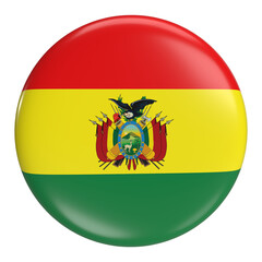 Fototapeta premium Bolivia round flag icon with transparent background