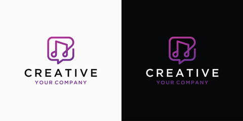 Music logo design mimimalist inspiration 