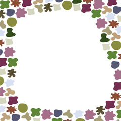 Geometric abstract frame background. Liquid different shapes. Empty space for text or design.