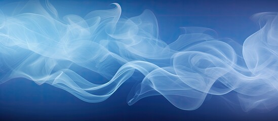 Blue smoke abstract background with copy space image