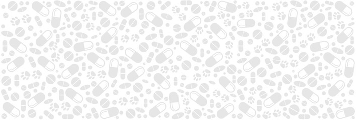 Seamless pattern with medicines, capsules, medicaments, drugs, pills and tablets. Medical pharmacy backgrounds and textures. Medicine  seamless pattern. Vector  illustration 