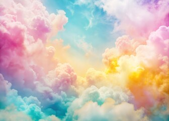 Soft rainbow clouds with pastel colors for background