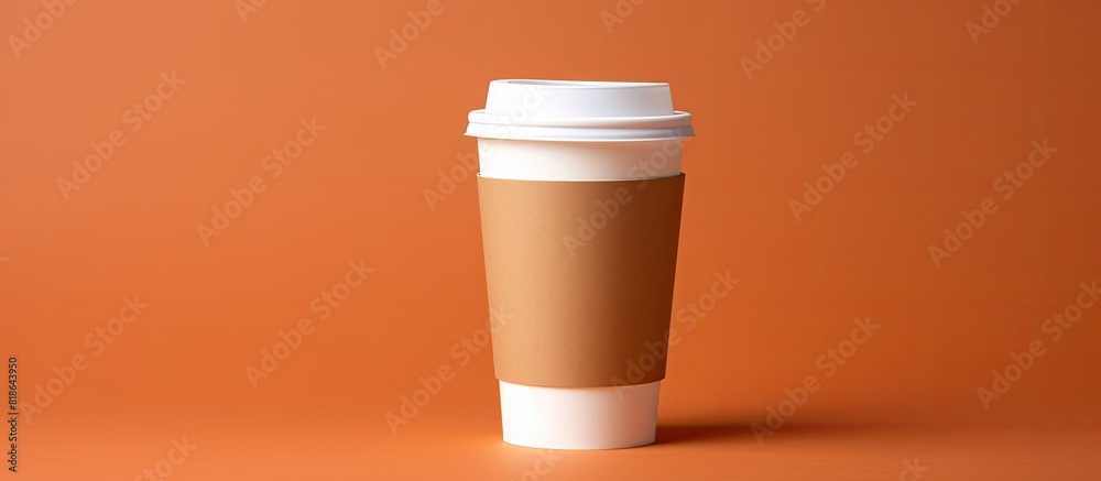 Aufkleber a close up copy space image of a take out coffee cup isolated on a background
