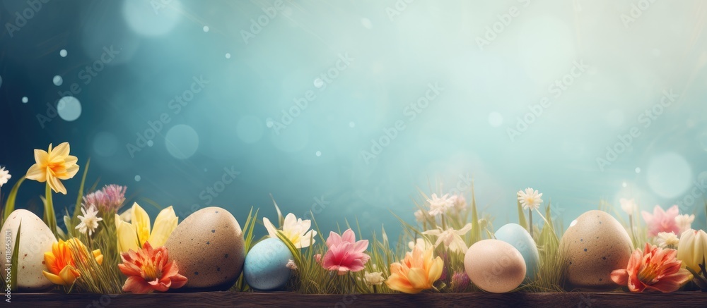 Poster a beautifully toned easter background image with plenty of copy space
