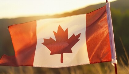 Pride of Canada: The Flag Blowing Gracefully in the Wind