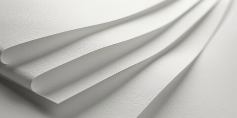 A stack of white paper with a rough texture