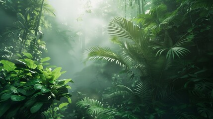 Trekking through a misty rainforest, with exotic birdsong filling the air.