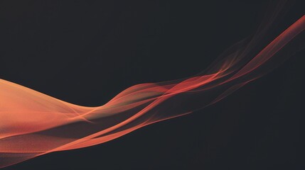 Elegant Peach and Apricot Gradient on Black Background for Warm and Inviting Design