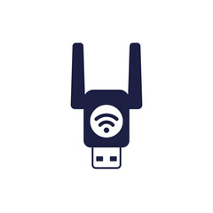usb Wi-Fi adapter icon on white