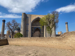 Bibi-Khanym Mosque in Samarkand, Uzbekistan an ancient building from the silk road.
