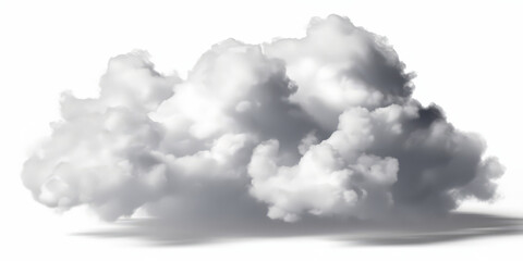white cloud on white background, for themes related to weather, nature, sky, and backgrounds