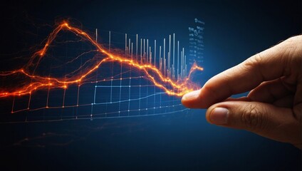 hands and graphic charts