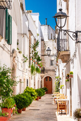 aerial view of the town of Locorotondo, Bari, Puglia, Italy