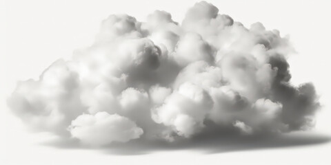 white cloud on white background, for themes related to weather, nature, sky, and backgrounds