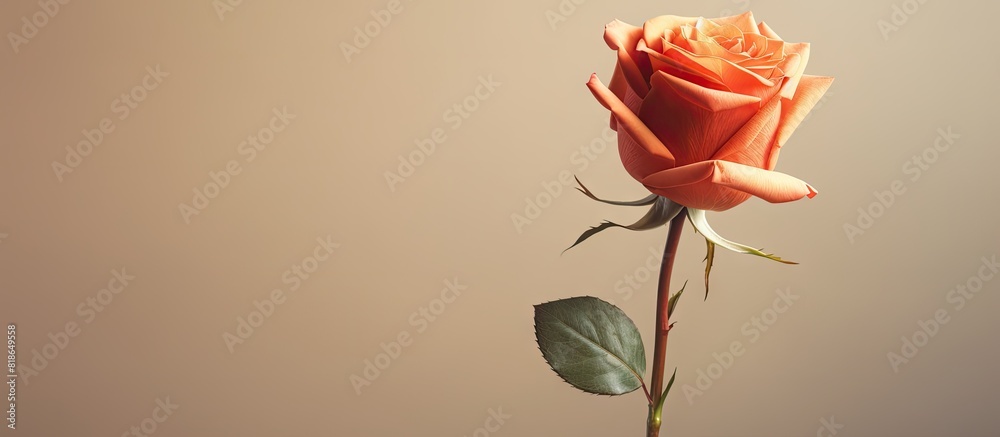 Aufkleber An artificial rose placed on a background with empty space for an image. with copy space image. Place for adding text or design