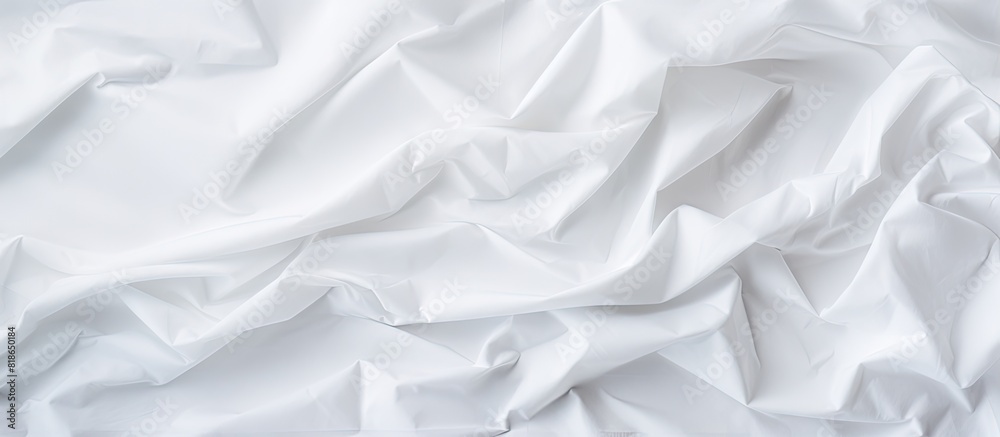 Aufkleber A crumpled white paper with a clean and blank surface suitable for a background image with copy space