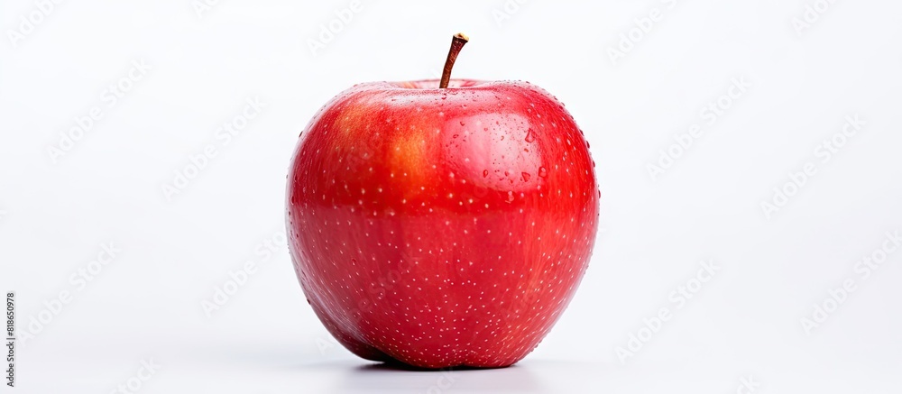 Poster An isolated red apple with a white background ready for copy space image