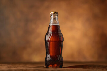Classic soda pop bottle, isolated on solid background,