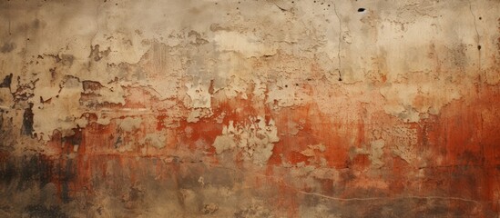 Obraz premium The aged and damaged grunge wall has a rough texture making it a perfect textured background for design purposes It can be used as an underlay or undercoat and provides ample copy space for text