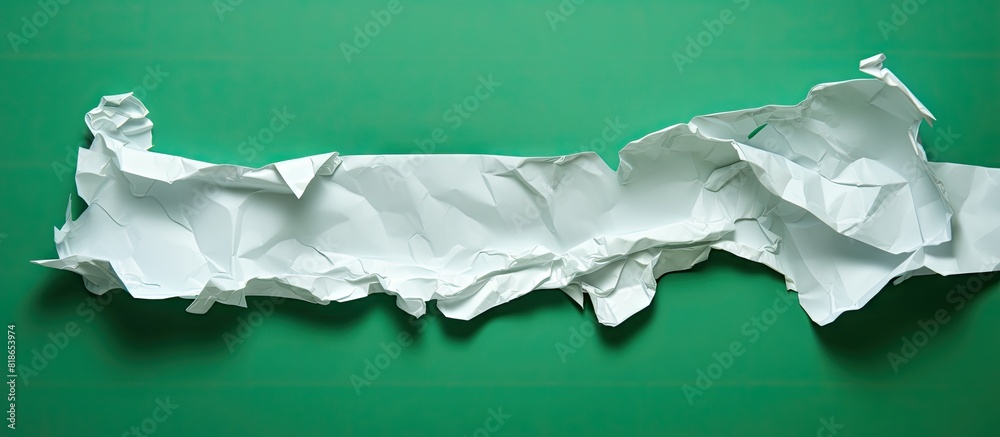 Poster There is a copy space image featuring a torn white note which is adhered to green background using sticky tape