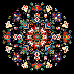 Bengali traditional folk art of Rickshaw Painting showcases motifs mandalas and Indian art