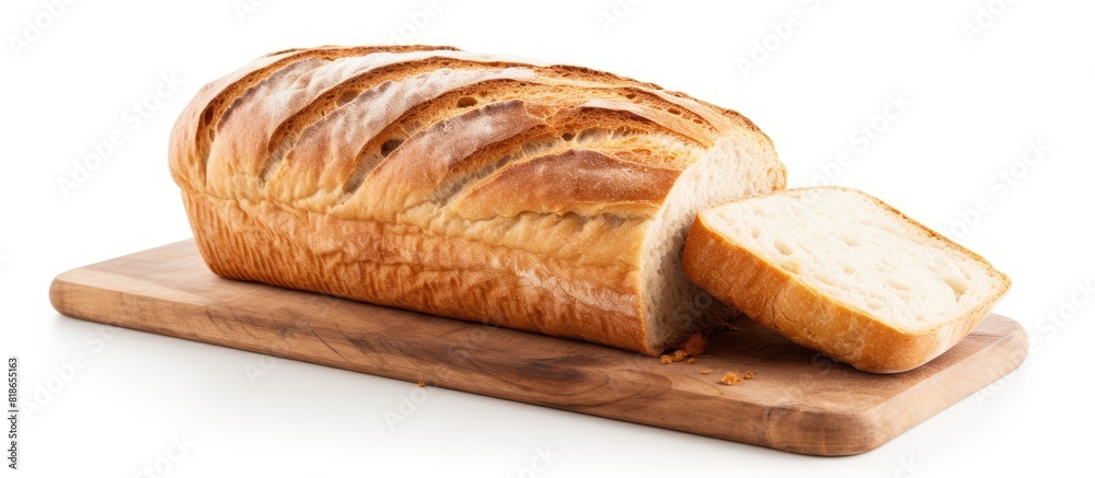 Poster A copy space image of bread placed on a white background