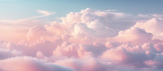 Cloud formations with beautiful pastel colors perfect for a copy space image