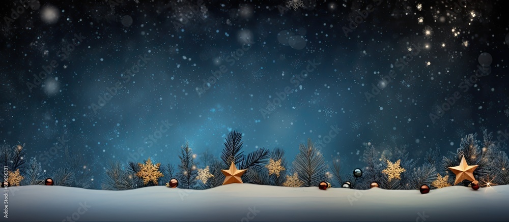 Poster A festive backdrop with Christmas decorations for copy space image