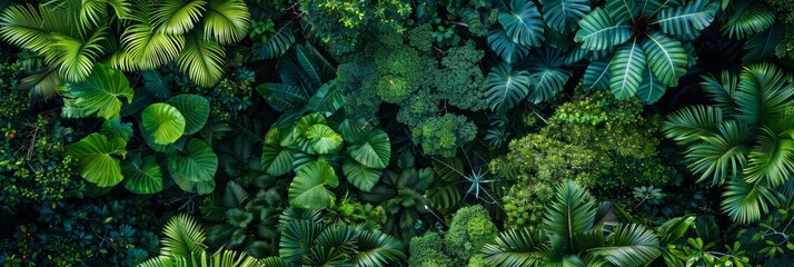 Rainforest Canopy View from Above for Nature Lovers Generative AI
