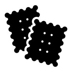 biscuit cracker glyph icon