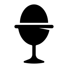 Obraz premium boiled egg glyph icon