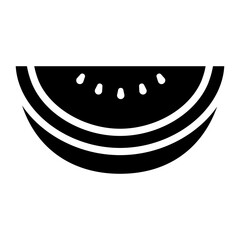 watermelon slice glyph icon