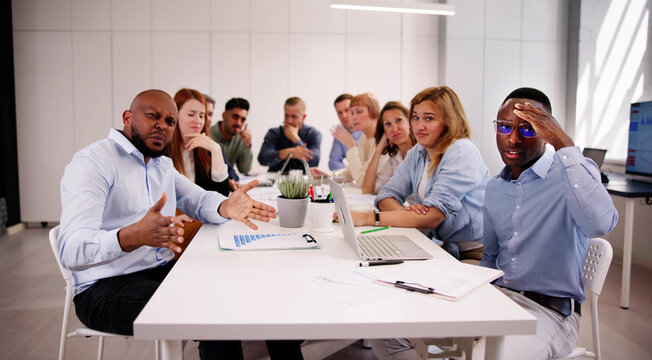 Online Video Conference Webinar Angry People Arguing