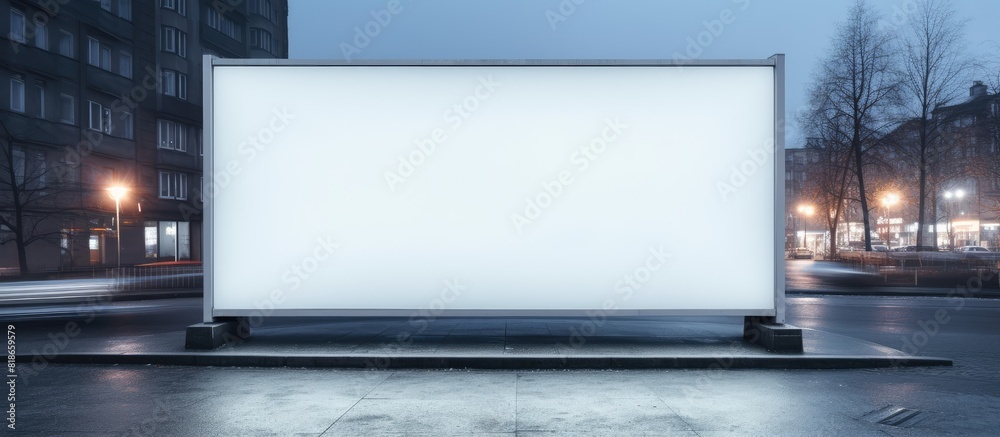 Poster Blank advertising board with space for images and text. with copy space image. Place for adding text or design