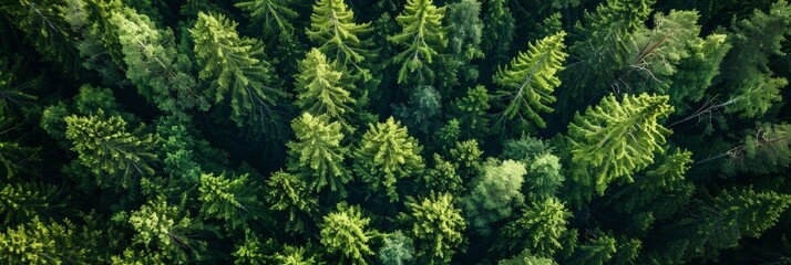 Summer Forest Aerial View for Travel or Nature Documentaries Generative AI