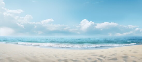 A beach scene with sand as a copy space image