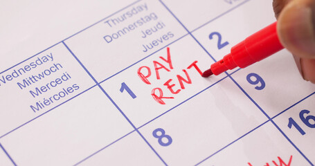 Rent Pay Due Date In Calendar