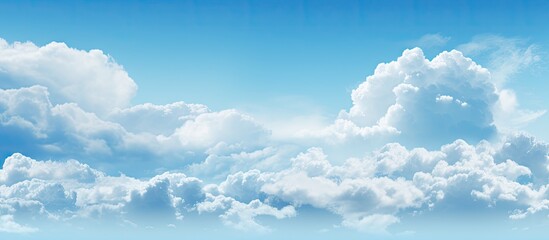 The blue sky serves as a beautiful background complete with fluffy clouds offering ample copy space for product or advertising wording designs