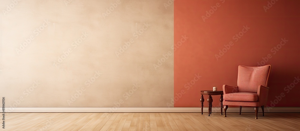 Aufkleber Front view of a chair in an empty space with ample copy space image