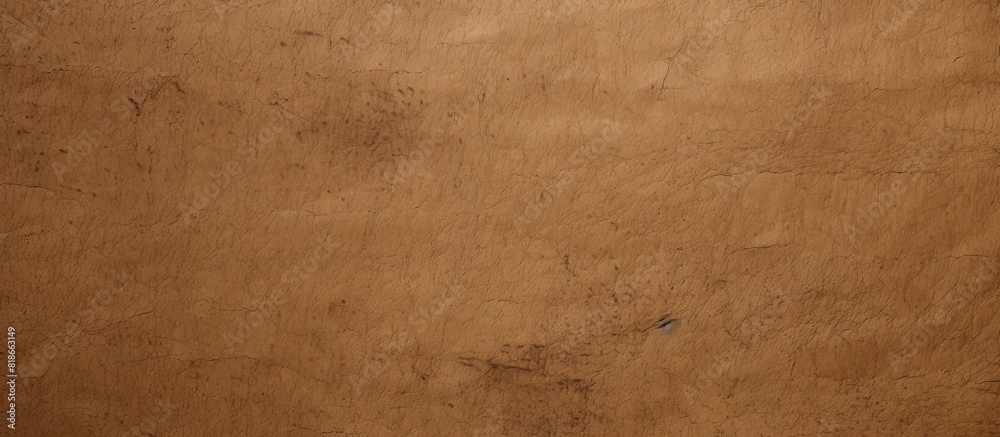 Poster Closeup of the texture of an old dark brown paper resembling a dense cardboard structure The background is a copy space image 148 characters