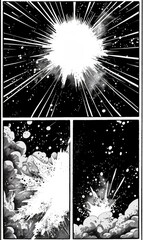 black and white comic book page with panels