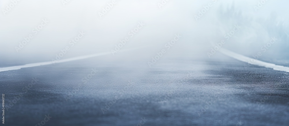 Poster outdoor background with mist and blurry asphalt creating a creative and captivating image with plent