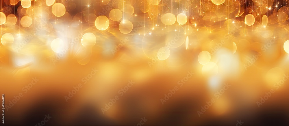 Poster A background image featuring an abstract golden bokeh effect with ample space for adding text or other elements